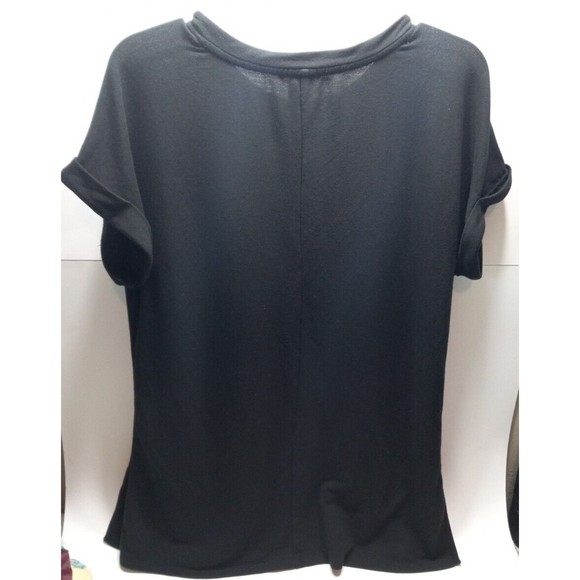 Westbound Size Size Small Tunic Top Front Patch Pockets Short Sleeves Black - Picture 6 of 6